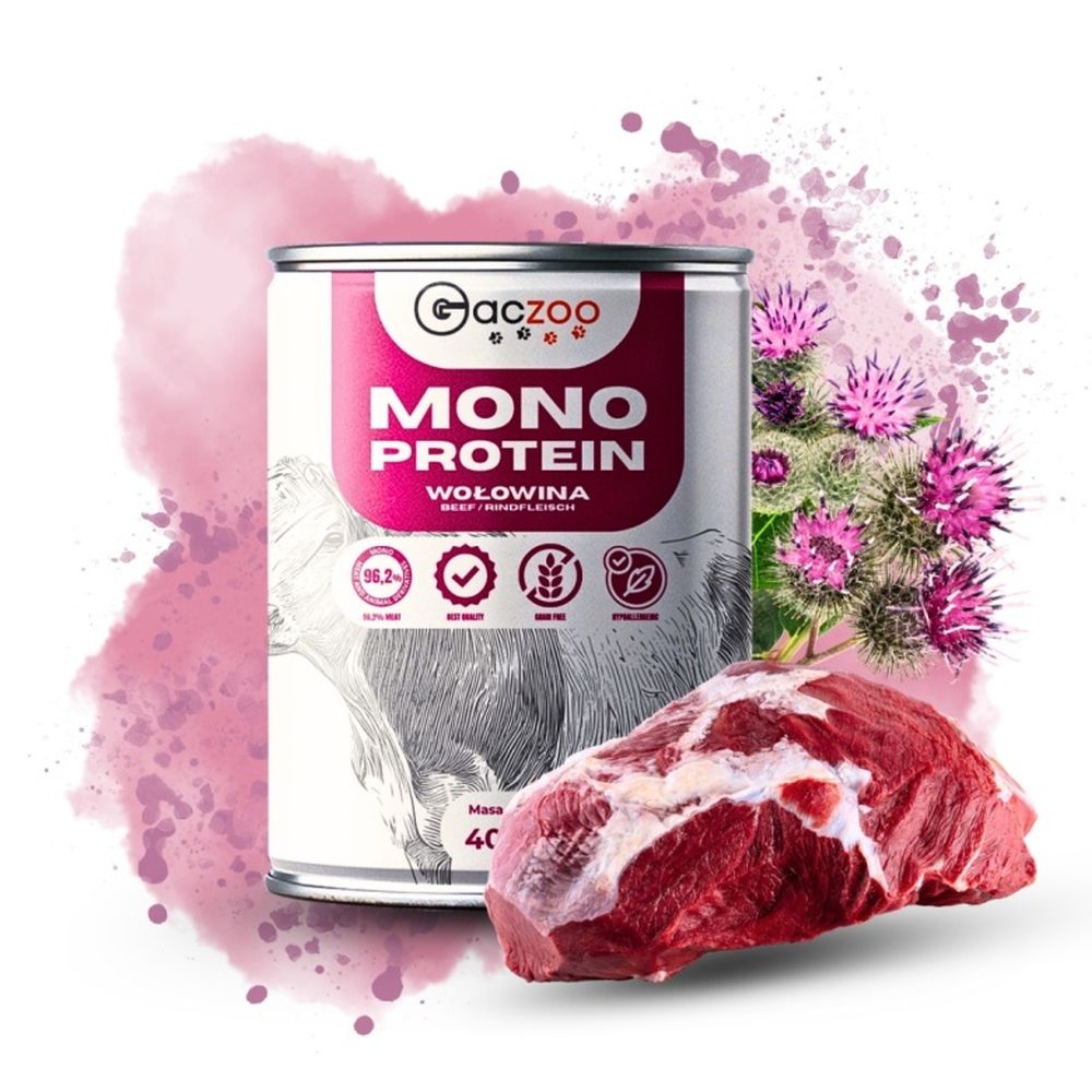 Gaczoo MONO Protein karma mokra dla psa Wołowina 400g